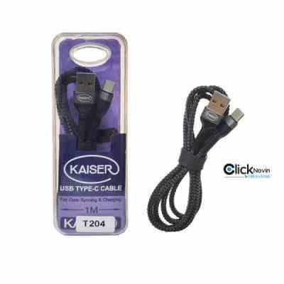 کابل شارژ type c برند KAISER T204 1M