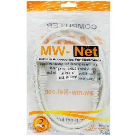 کابل شبکه 1m cat6 برند MW NET