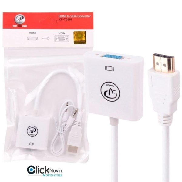 تبدیل VGA TO HDMI مدل T886 با صدا برند xp