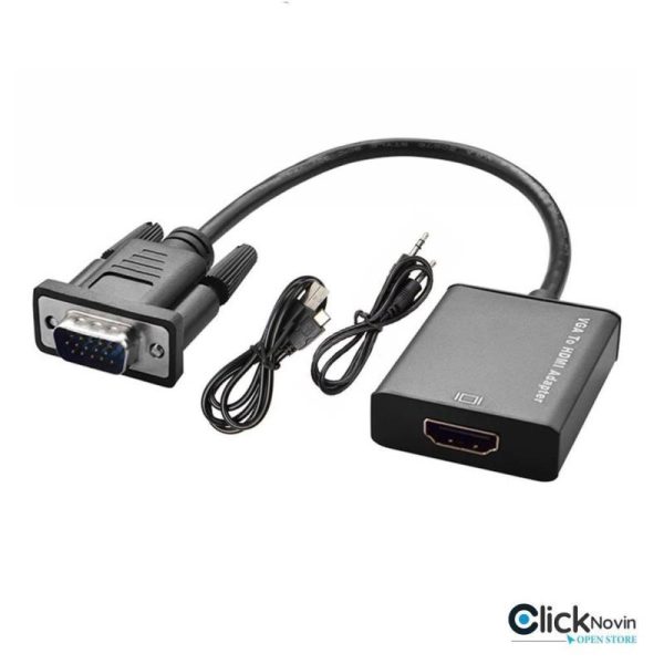 تبدیل VGA to hdmiبا صدا پک سفید مشکی