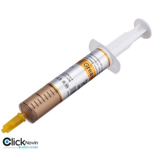 خمیر سیلیکون سرنگی 22میل (گریت - طلایی)
